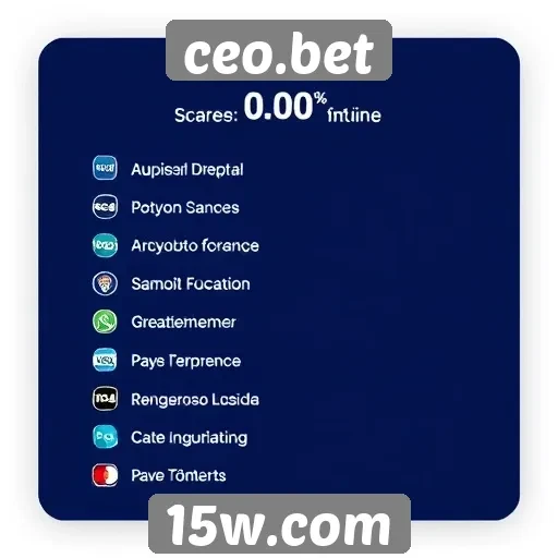 Métodos de pagamento oferecidos por ceo.bet